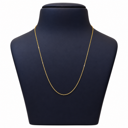 18K Gold Classic Oval Link Chain – 18 Inch