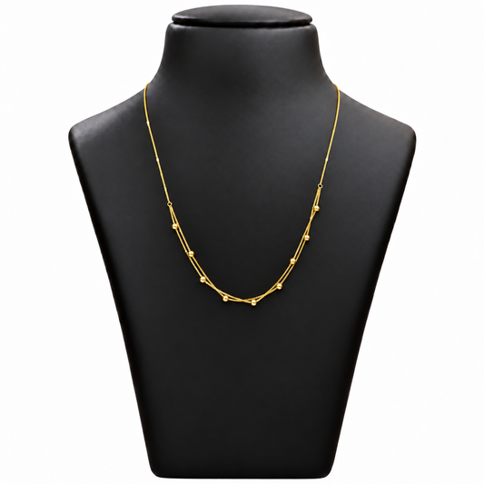 18K Gold Layered Ball Chain – 18 Inch