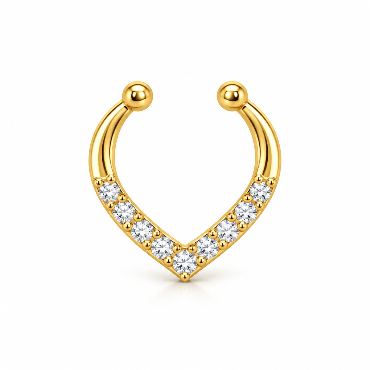 Diamond V-Curve Golden Septum