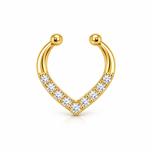 Diamond V-Curve Golden Septum