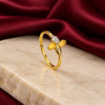 9K Gold Spark Ring Size 14