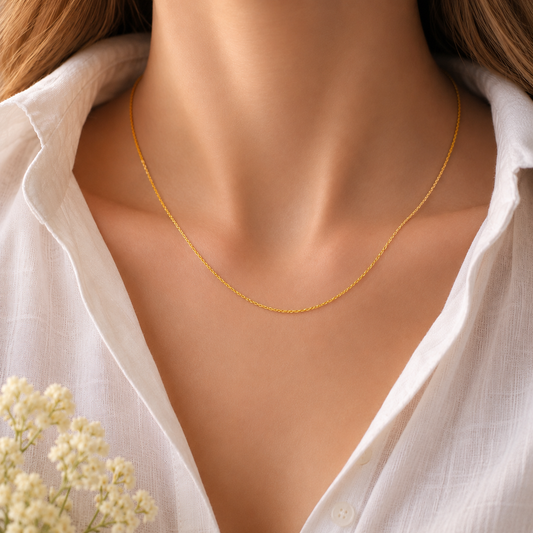 9K Gold Minnal Kanni Chain 0.860 Gram