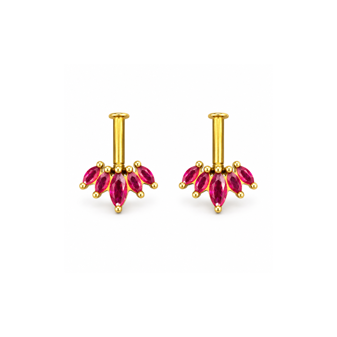 Ruby Petal Golden Bugadi