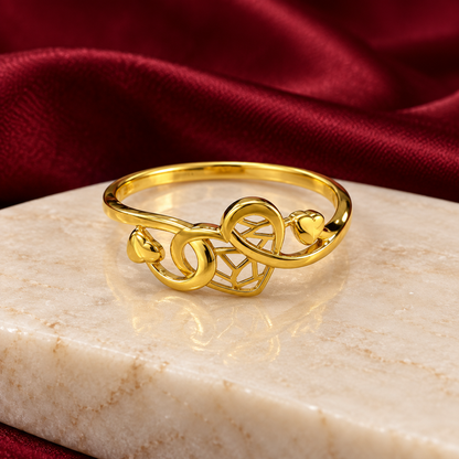 9K Gold Harmony Ring Size 14