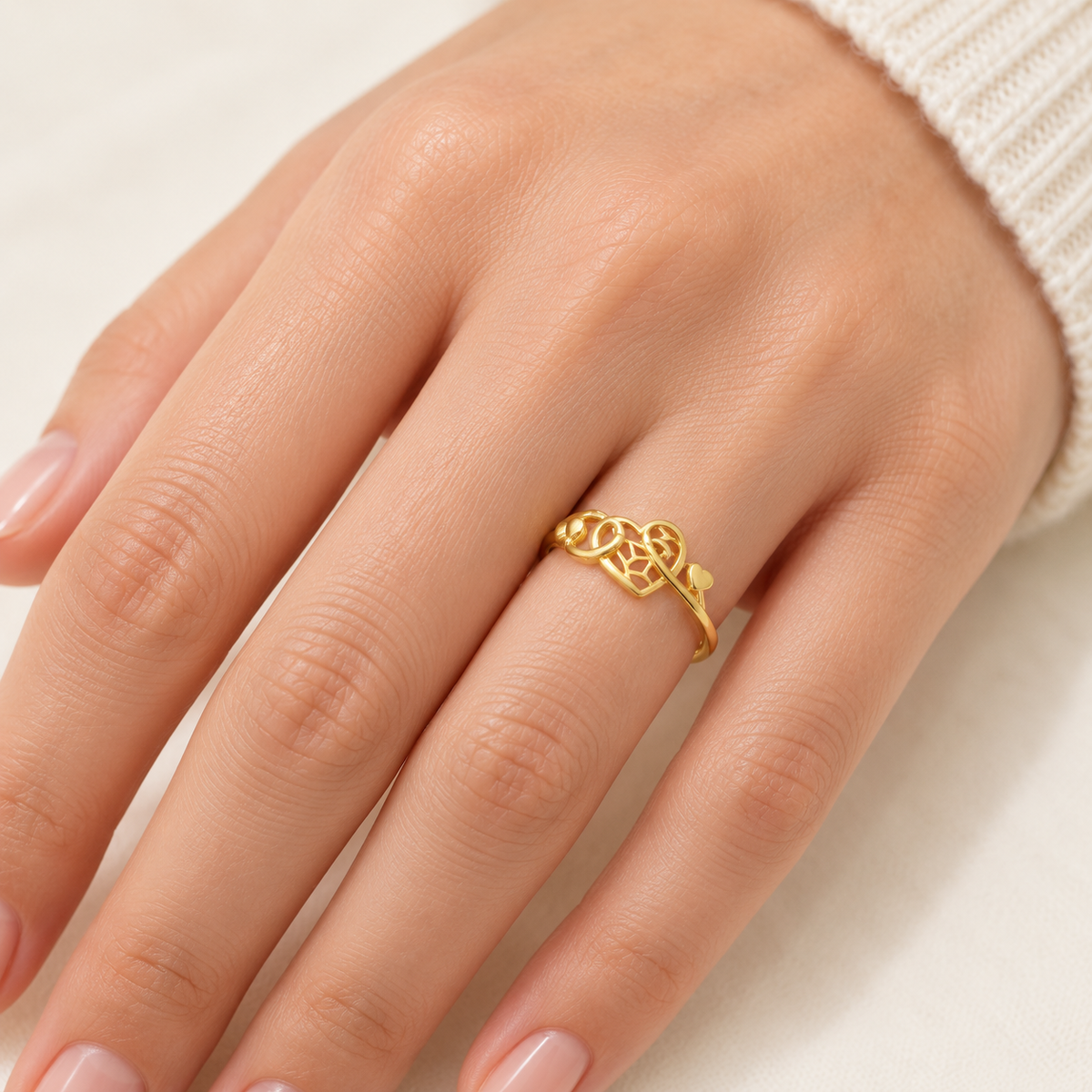 9K Gold Harmony Ring Size 14