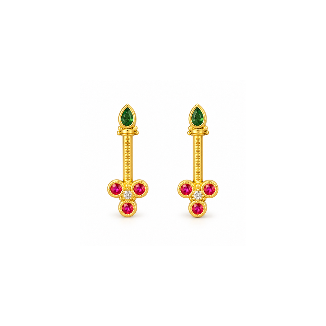 Emerald Ruby Trinity Golden Bugadi