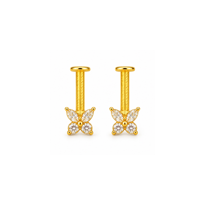 Crystal Butterfly Golden Bugadi