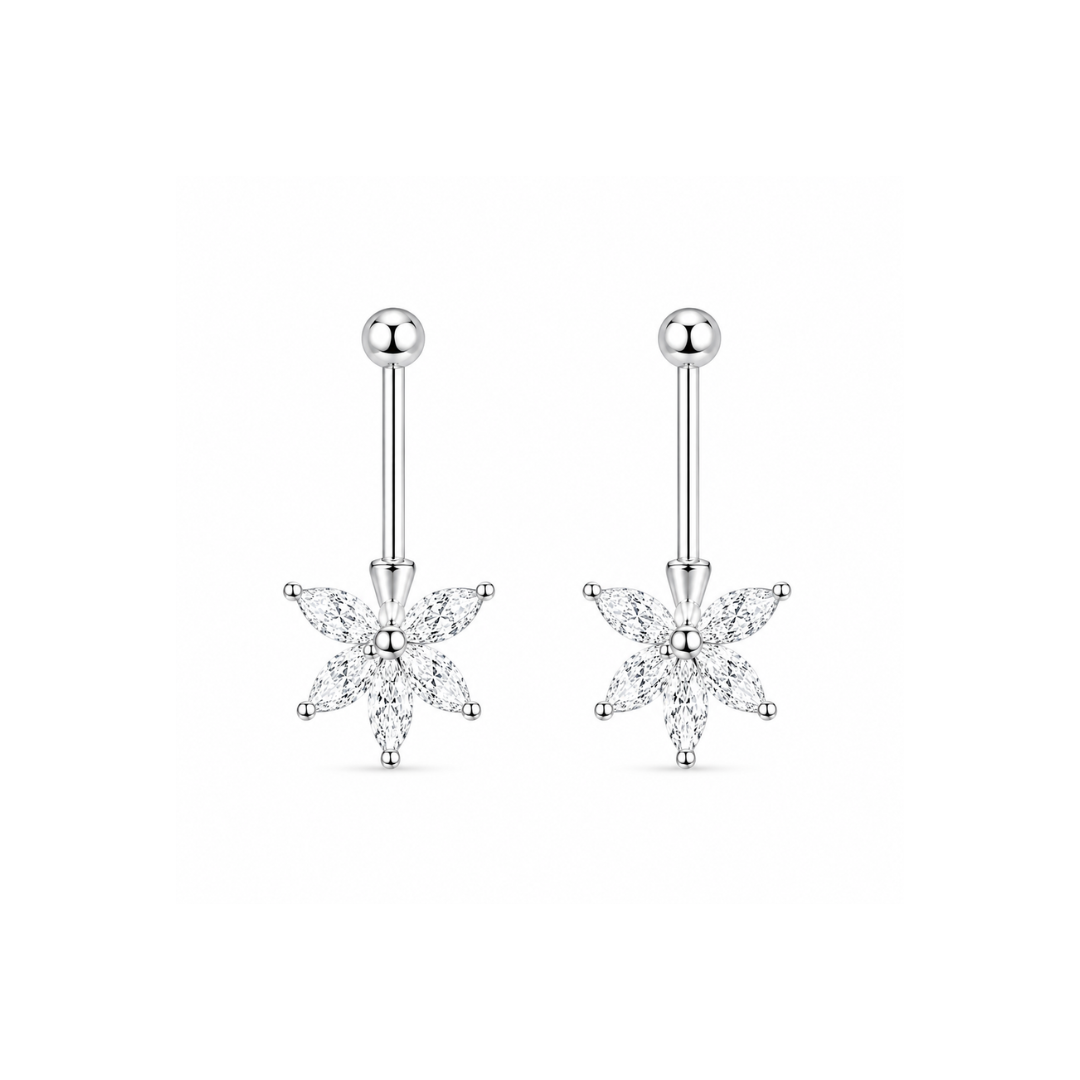 Snow Blossom Sterling Silver Bugadi