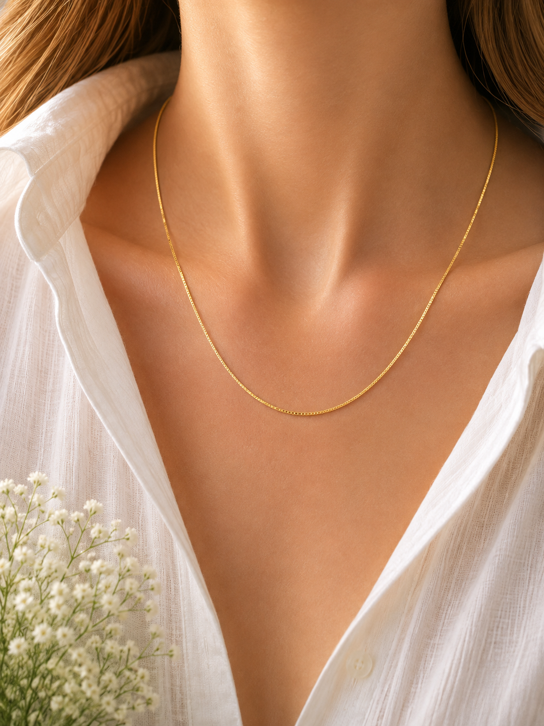 9K GOLD BOX CHAIN 1.210 GRAM