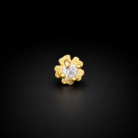 Blossom Spark Gold-Plated 92.5 Sterling Silver Nose Pin