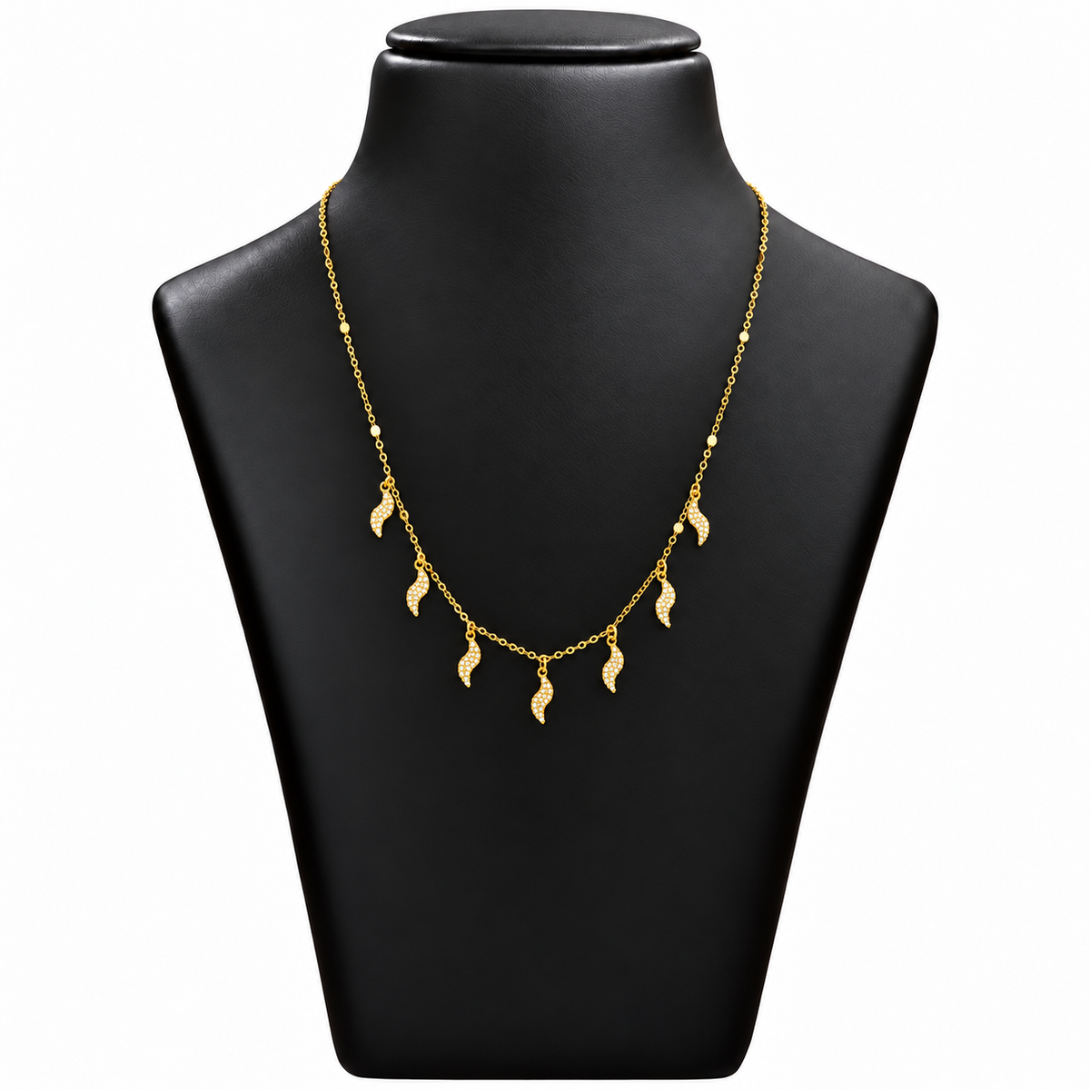 18K Gold Butterfly and Open Link Charm Chain – 18 Inch