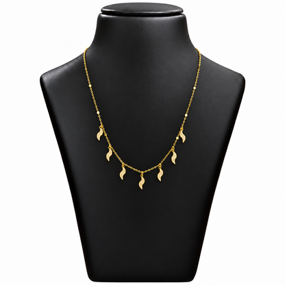 18K Gold Butterfly and Open Link Charm Chain – 18 Inch