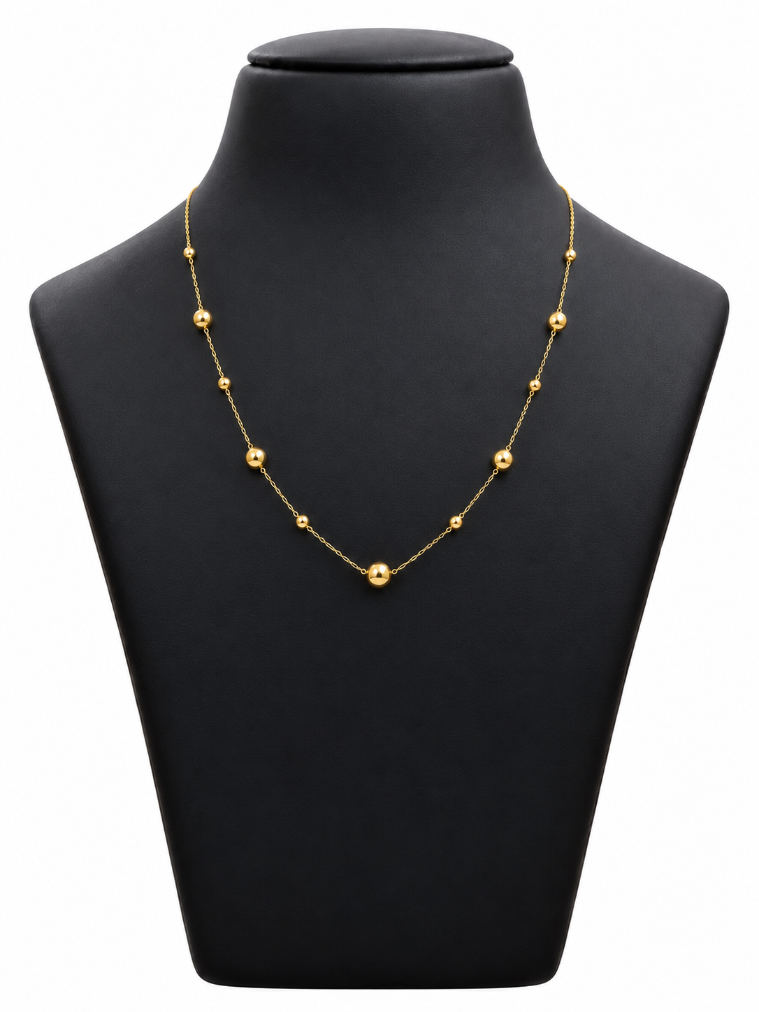 18K Gold Alternating Ball Chain – 18 Inch