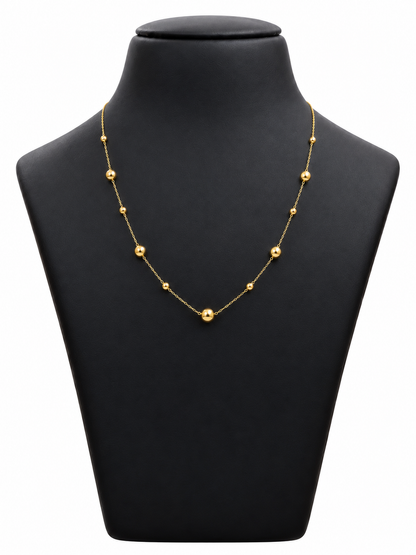 18K Gold Alternating Ball Chain – 18 Inch