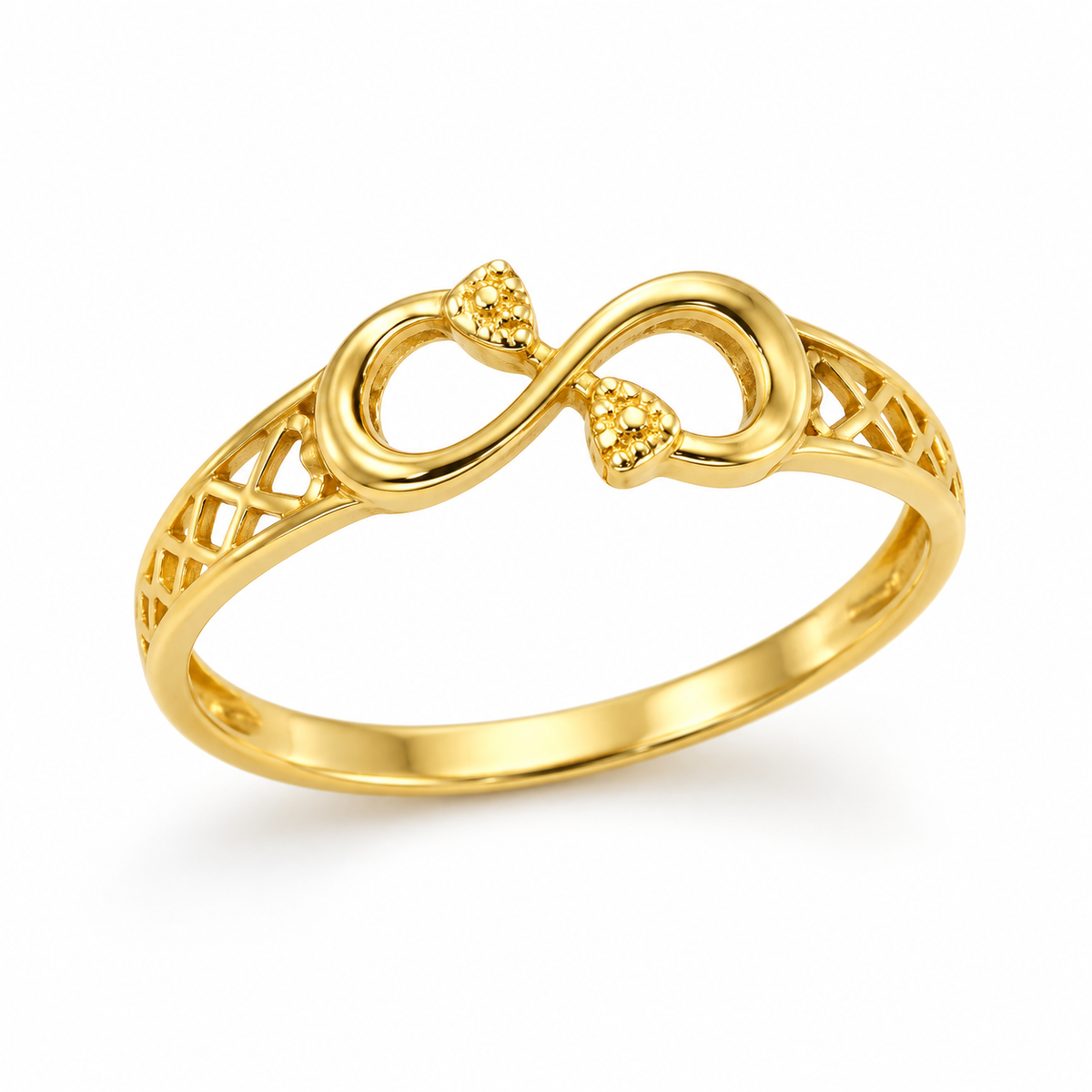 9K Gold Infinity Ring Size 14