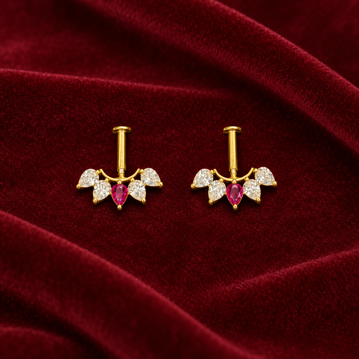 Ruby Blossom Golden Bugadi