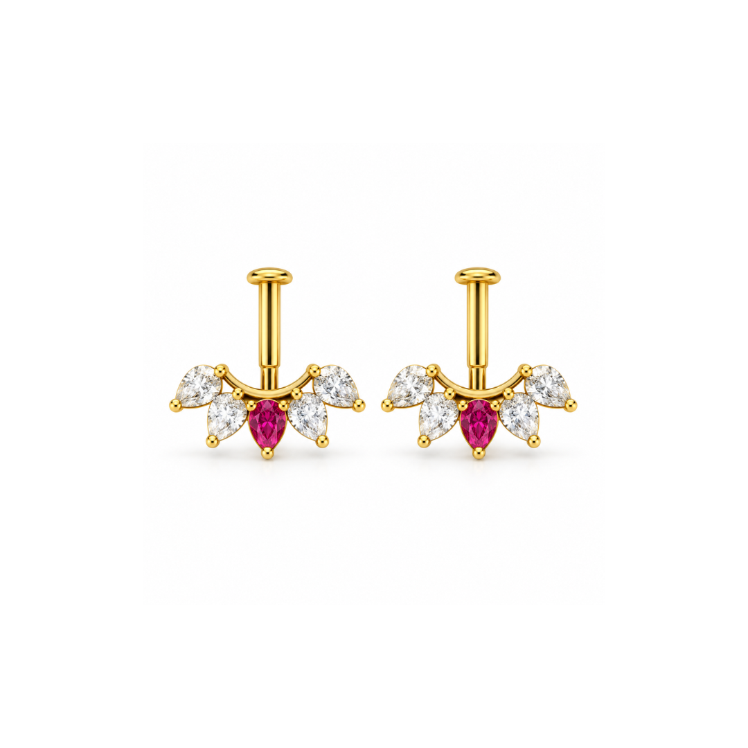 Ruby Blossom Golden Bugadi