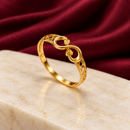 9K Gold Infinity Ring Size 14