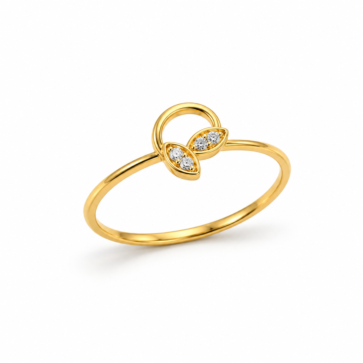 9K Gold Loop Ring Size 12