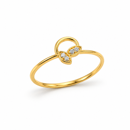 9K Gold Loop Ring Size 12