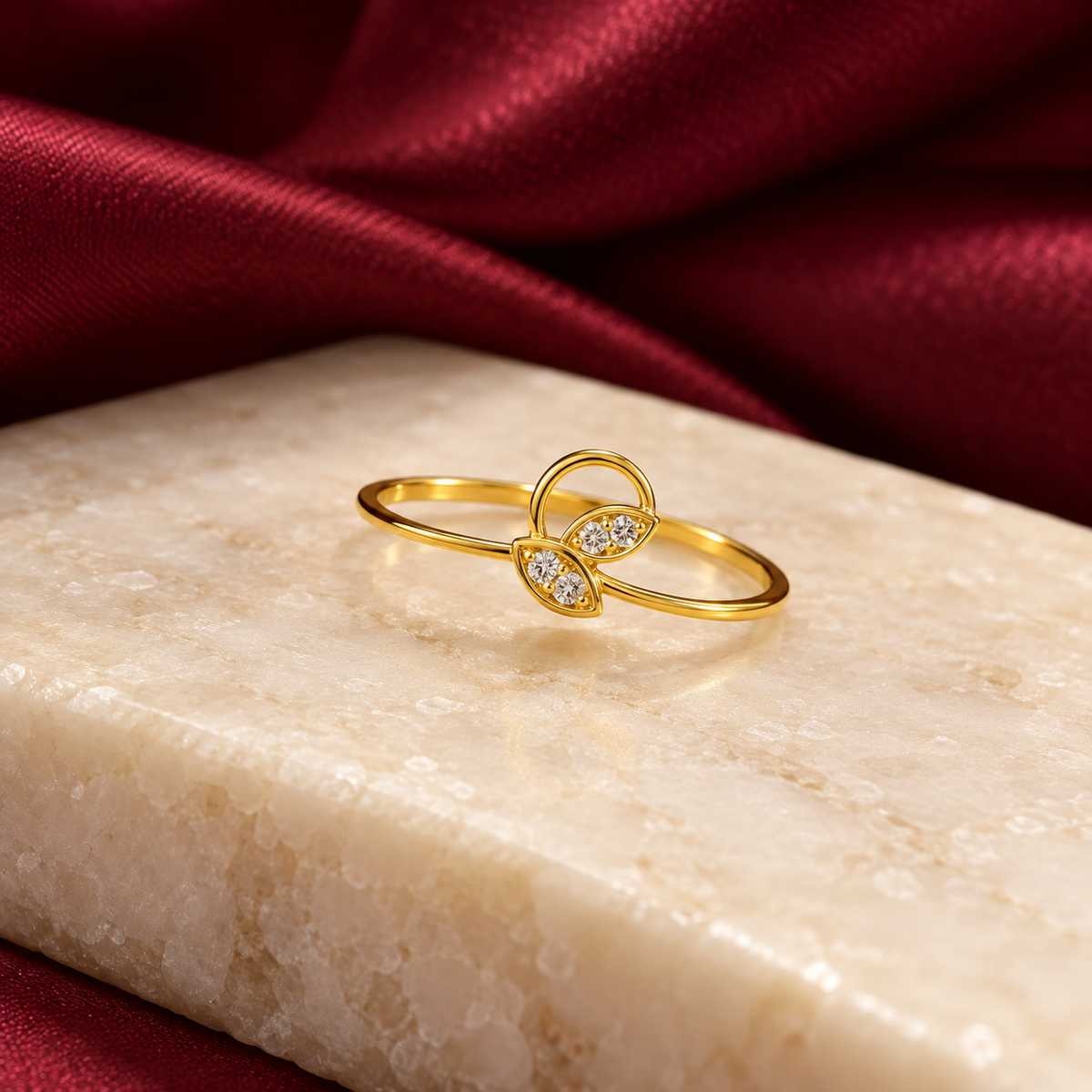 9K Gold Loop Ring Size 12