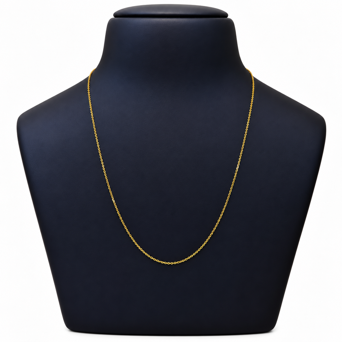 18K Gold Delicate Classic Oval Link Chain – 18 Inch