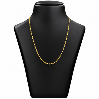 18K Gold Rectangular Link Chain