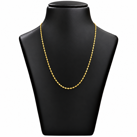 18K Gold Rectangular Link Chain