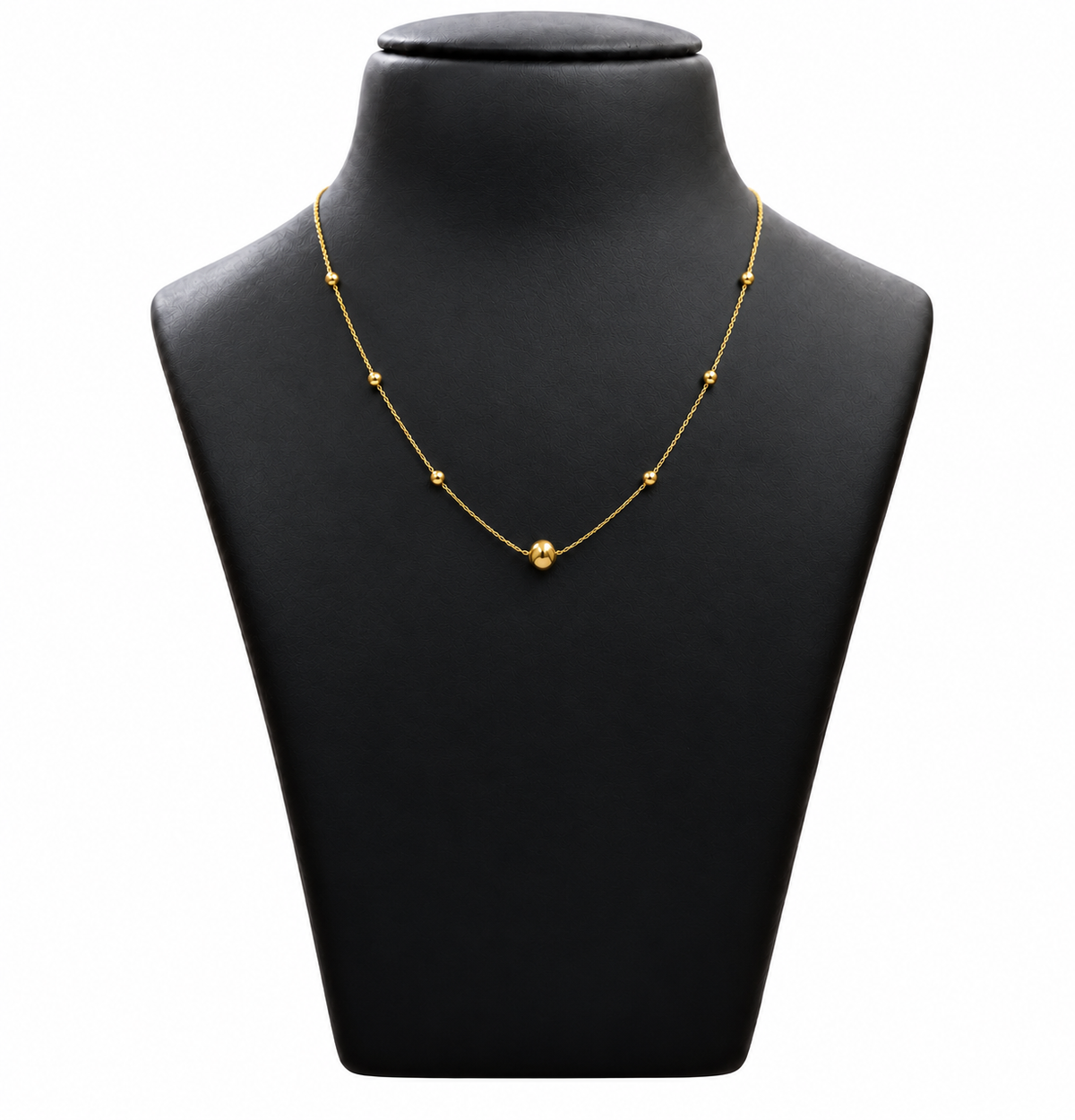 18K Gold Centre Ball Chain – 18 Inch