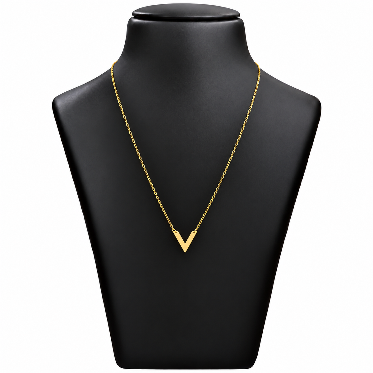 18K Gold Minimal V-Shaped Chain – 18 Inch