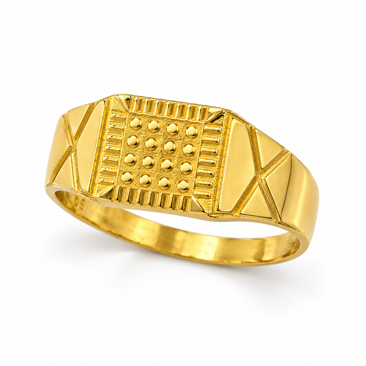 9K Gold Square Ring Size 22