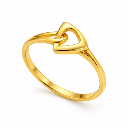 9K Gold Heart Knot Ring Size 11