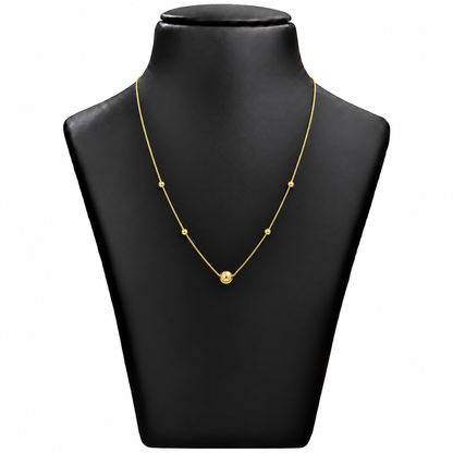 18K Gold Five Ball Minimal Chain