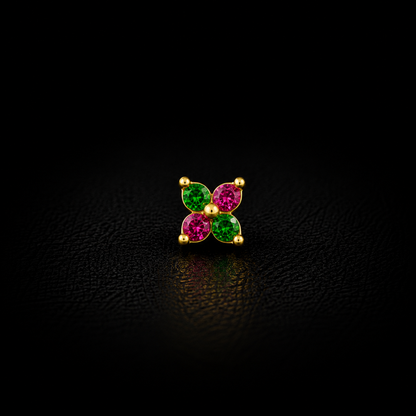 Rose petal golden nosepin