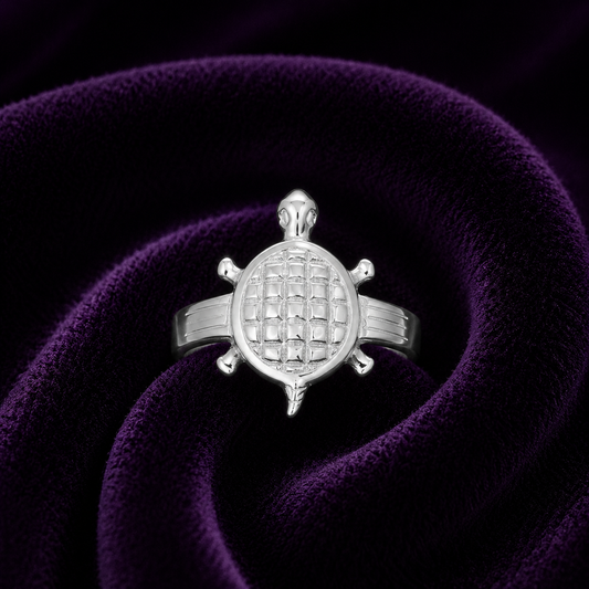 Silver Aama (Turtle) Ring – Oxidation-Free 925 Silver SIZE15