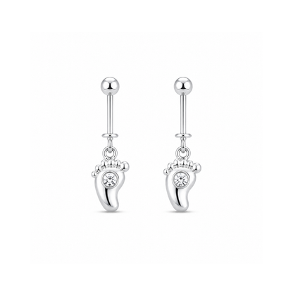 Tiny Steps Sterling Silver Baby Feet Bugadi