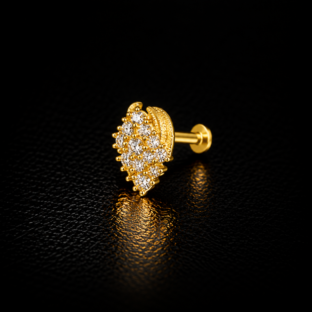 Chandrika Gold-Plated Silver Nose Pin