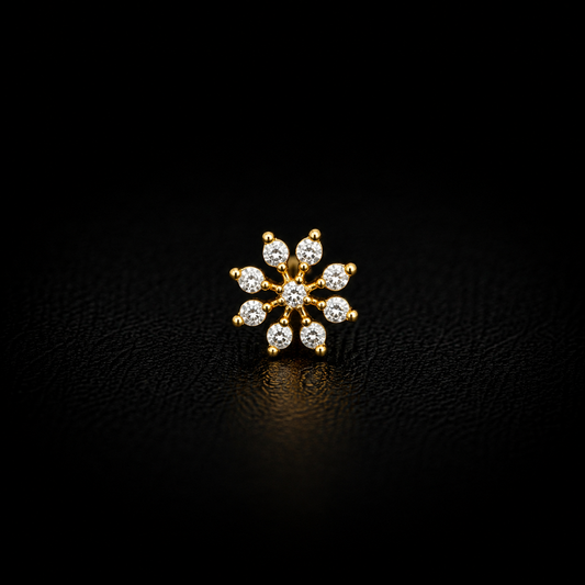 Golden Crystal Nosepin