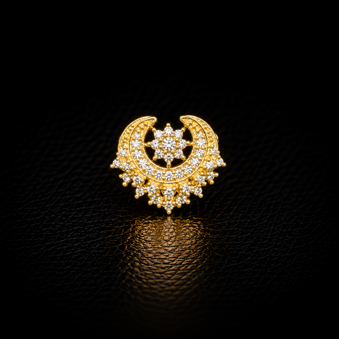 Chandrika Gold-Plated Silver Nose Pin