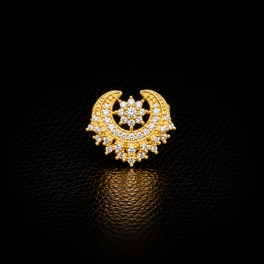 Chandrika Gold-Plated Silver Nose Pin