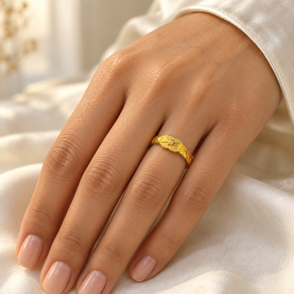 9K Gold Design Ring Size 21