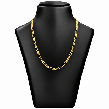 18K Gold Alternating Paperclip Link Chain