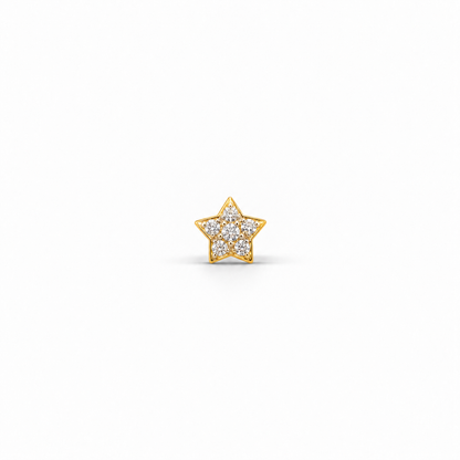 Gold Six-Stone Star Nosepin