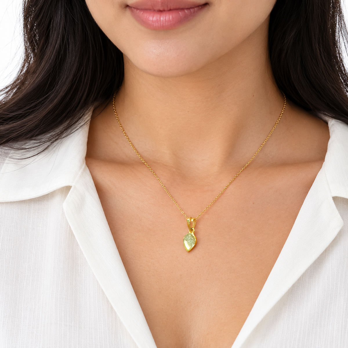 9K Gold Classic Teardrop Thali Pendant
