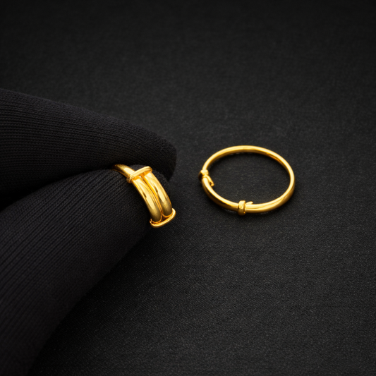 Golden Orbit Toe Ring