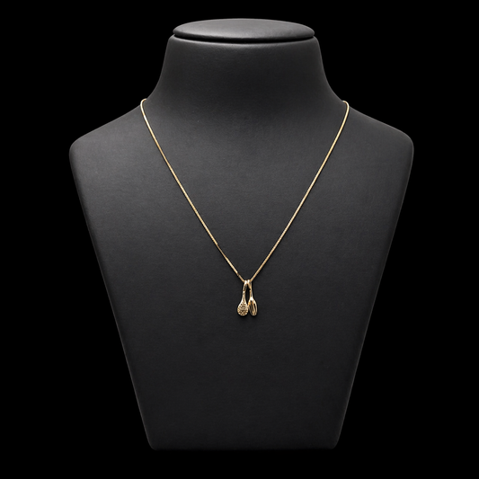 Twin Whisper Drop Silver Necklace