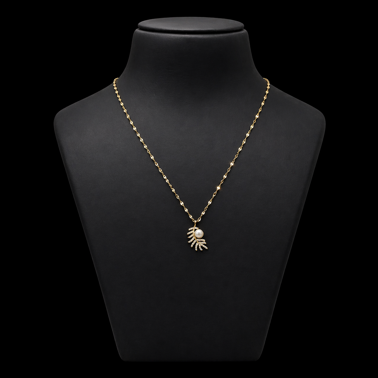 Celestial Pearl Bloom Silver Necklace