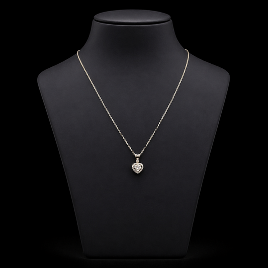 Celeste Heart Silver Necklace
