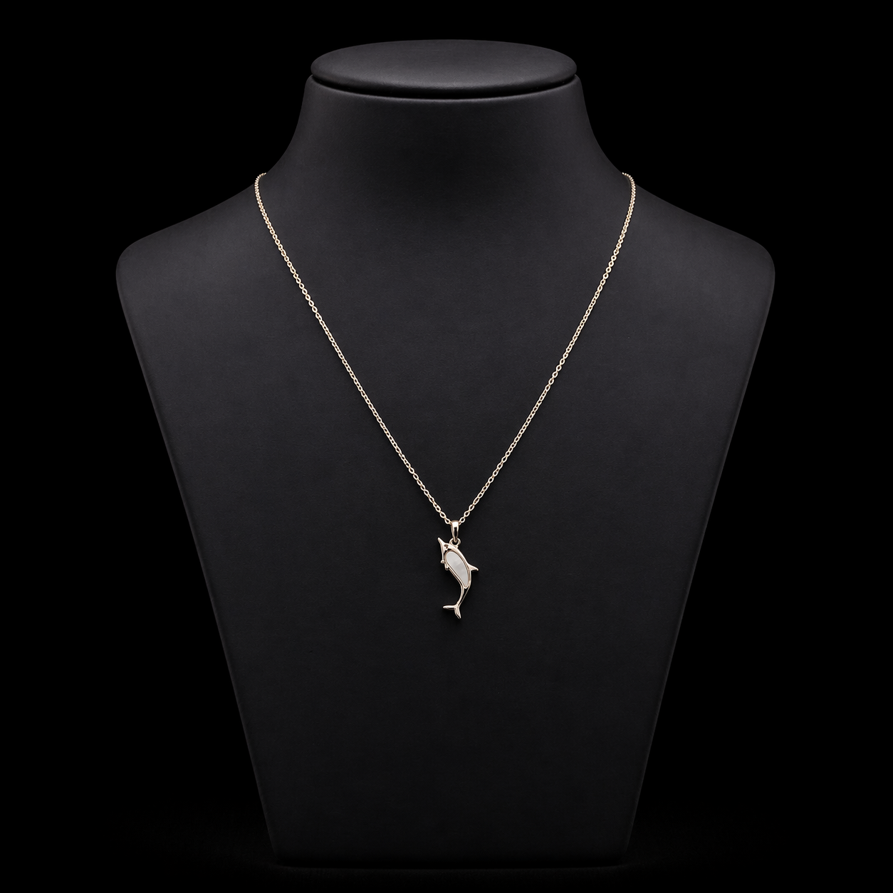 Ocean Whisper Dolphin Silver Necklace