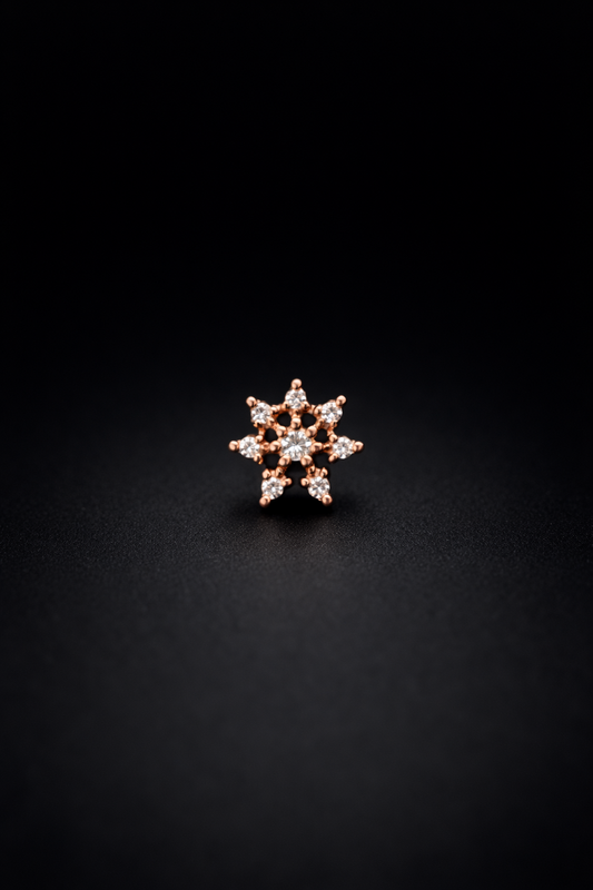 Celestial Spark Silver Nosepin